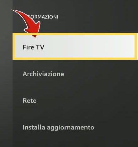 Premi OK sette volte — area da selezionare evidenziata in giallo.